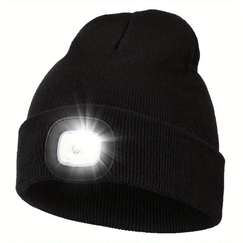 Unisex LED Light Beanie Hat: Hands-Free Headlamp for Nighttime Activities - Walking, Fishing, Camping, Hunting