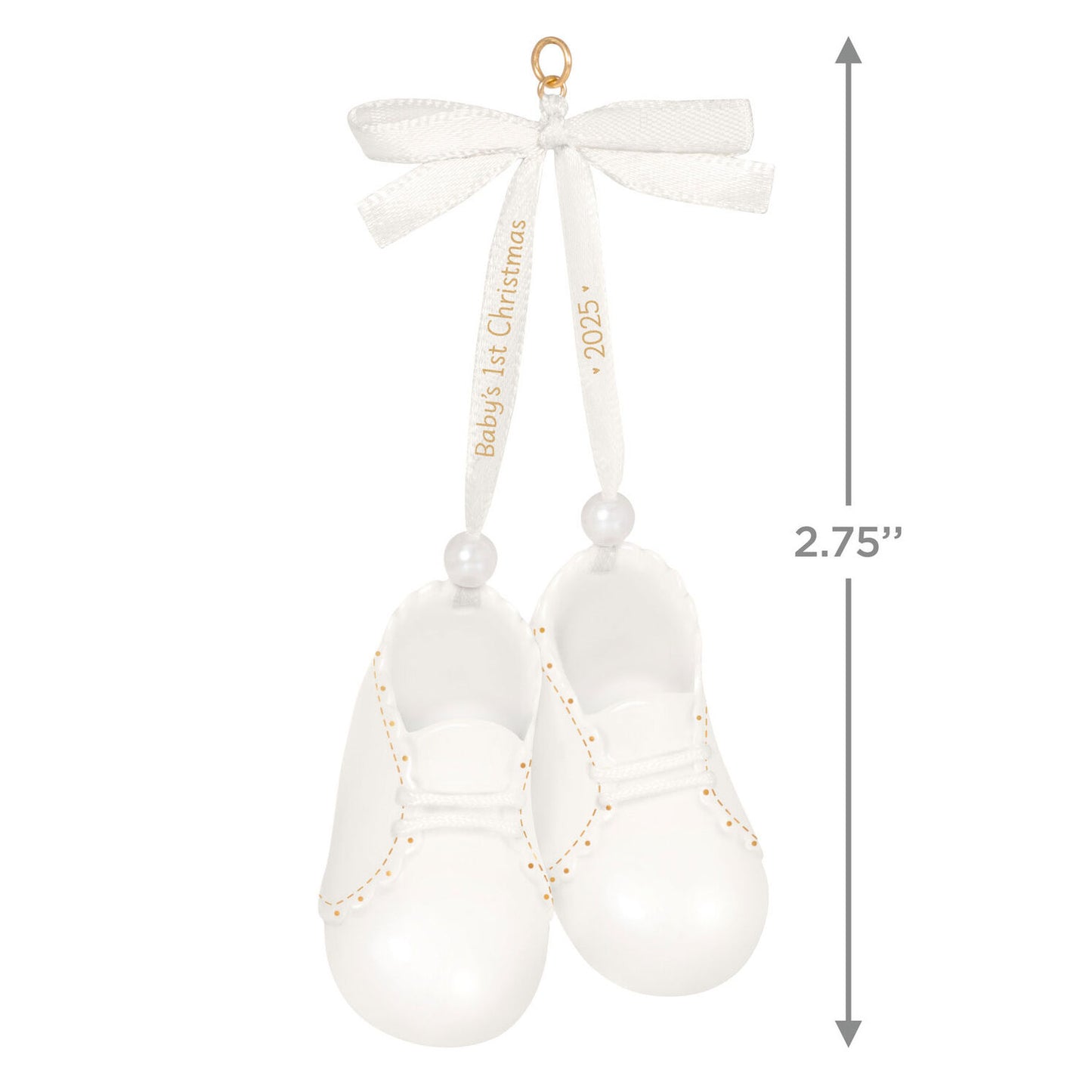 Baby's 1st Christmas Baby Booties 2025 Porcelain Ornament
