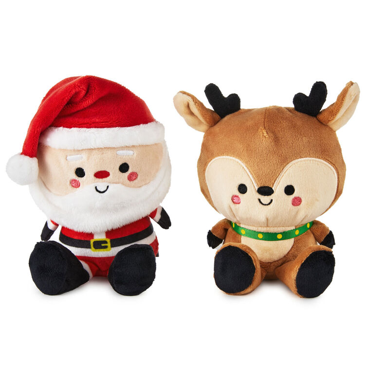 Better Together Santa and Reindeer Magnetic Plush Pair, 5.75"