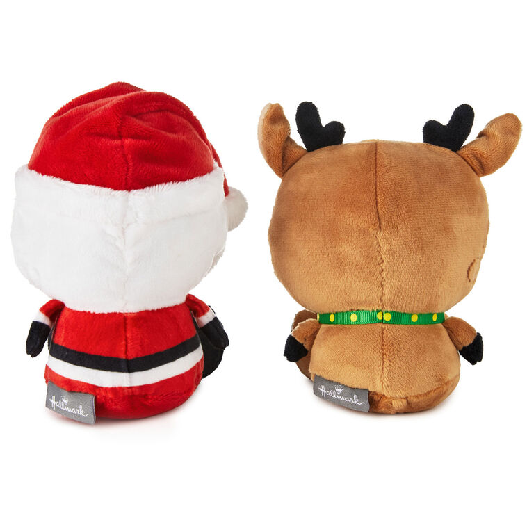 Better Together Santa and Reindeer Magnetic Plush Pair, 5.75"