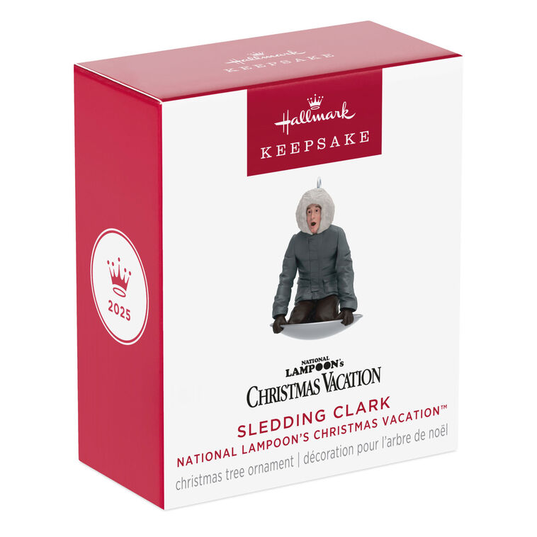Mini National Lampoon's Christmas Vacation™ Sledding Clark Ornament, 1.25"