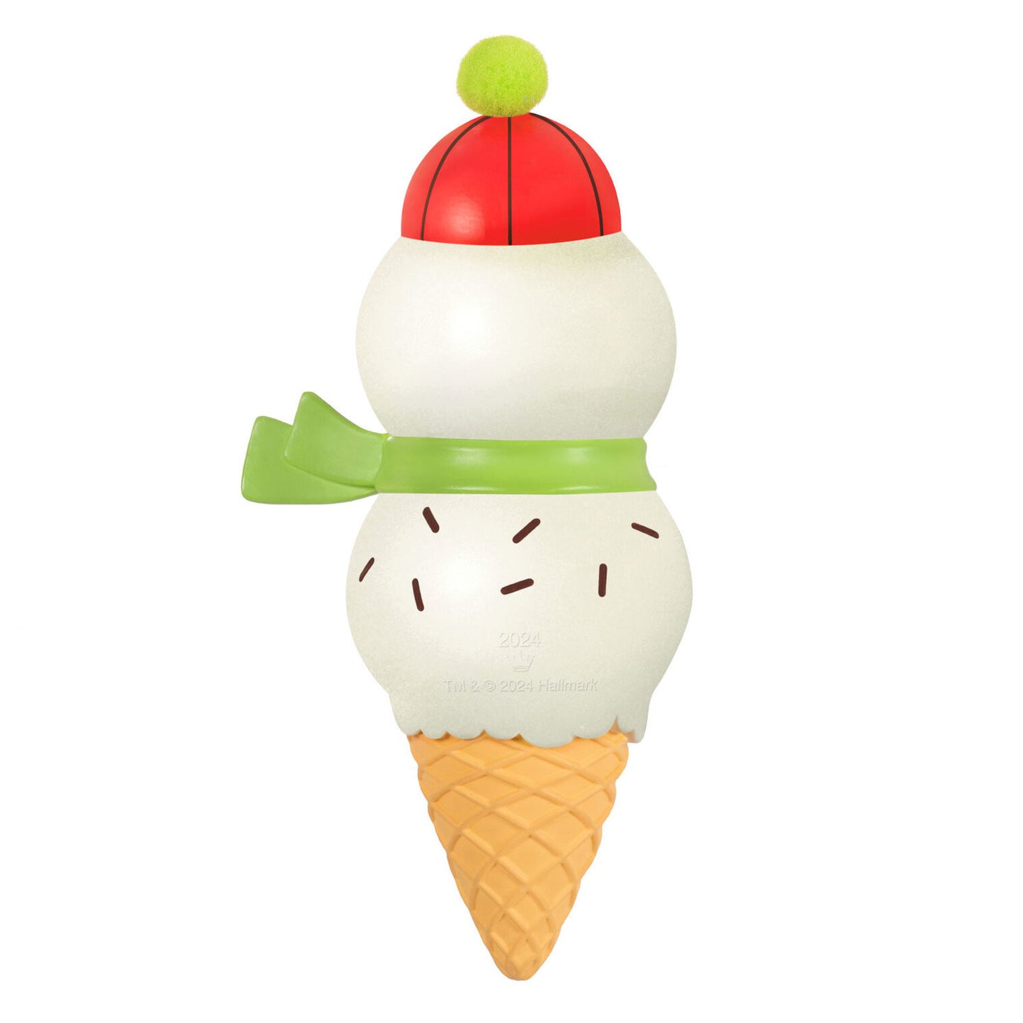 Dad Snowman Ice Cream Cone 2024 Ornament