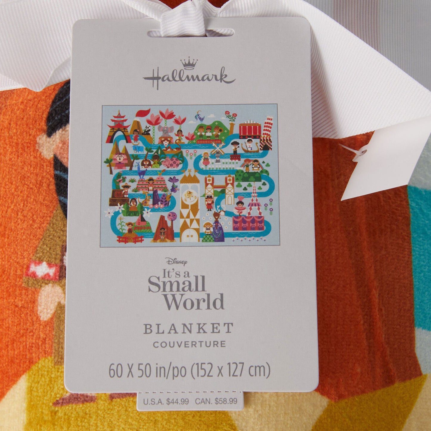 Disney It's a Small World Map Throw Blanket, 60x52