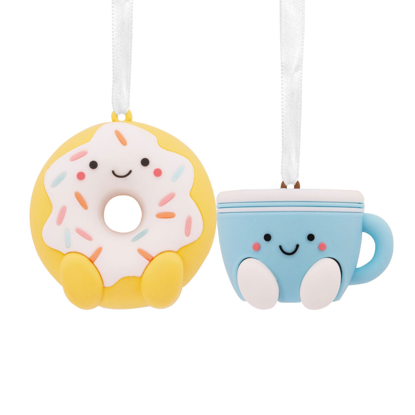 Better Together Donut and Coffee Magnetic Hallmark Ornaments, Set of 2