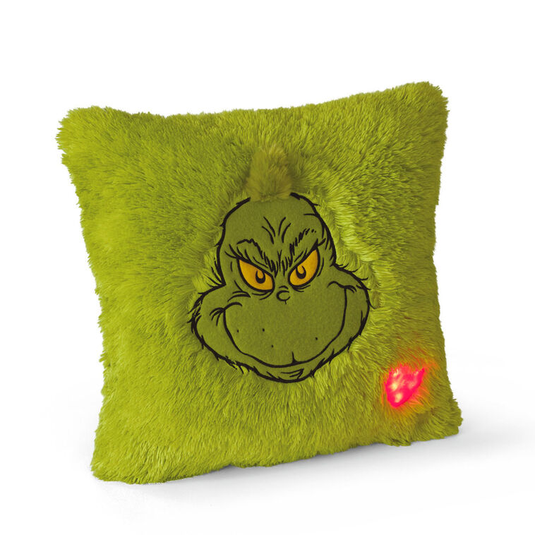 Dr. Seuss's How the Grinch Stole Christmas!™ Grinch Light-Up Pillow, 16x16