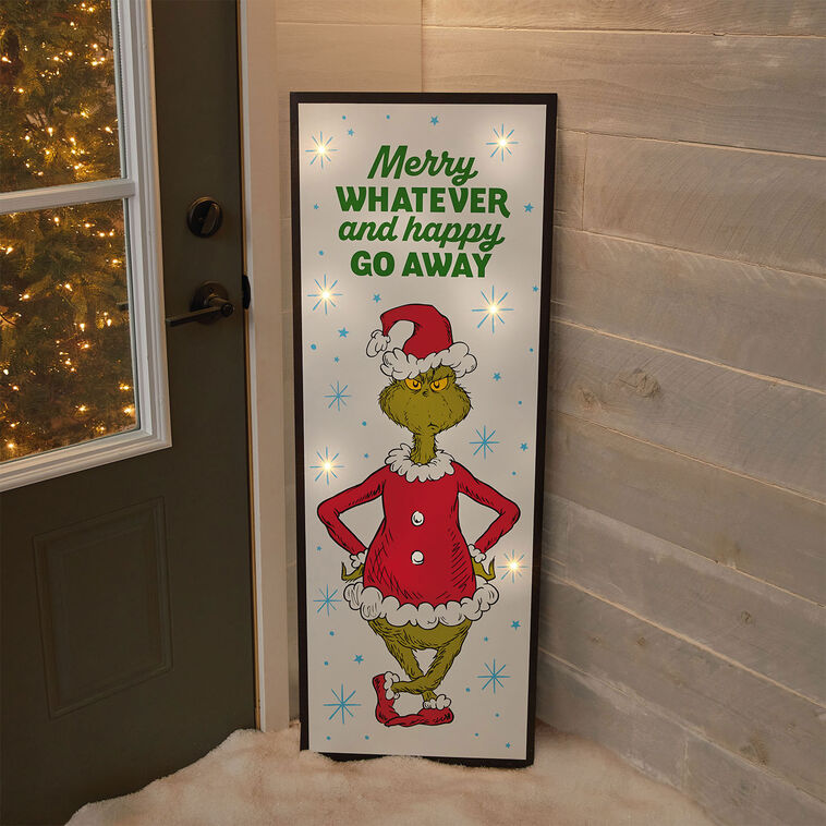 Dr. Seuss's How the Grinch Stole Christmas!™ Merry Whatever Light-Up Standing Sign