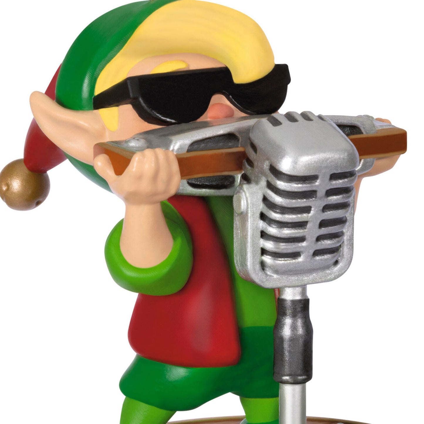 North Pole Tree Trimmers Band Collection Hank On Harmonica Musical Ornament With Light