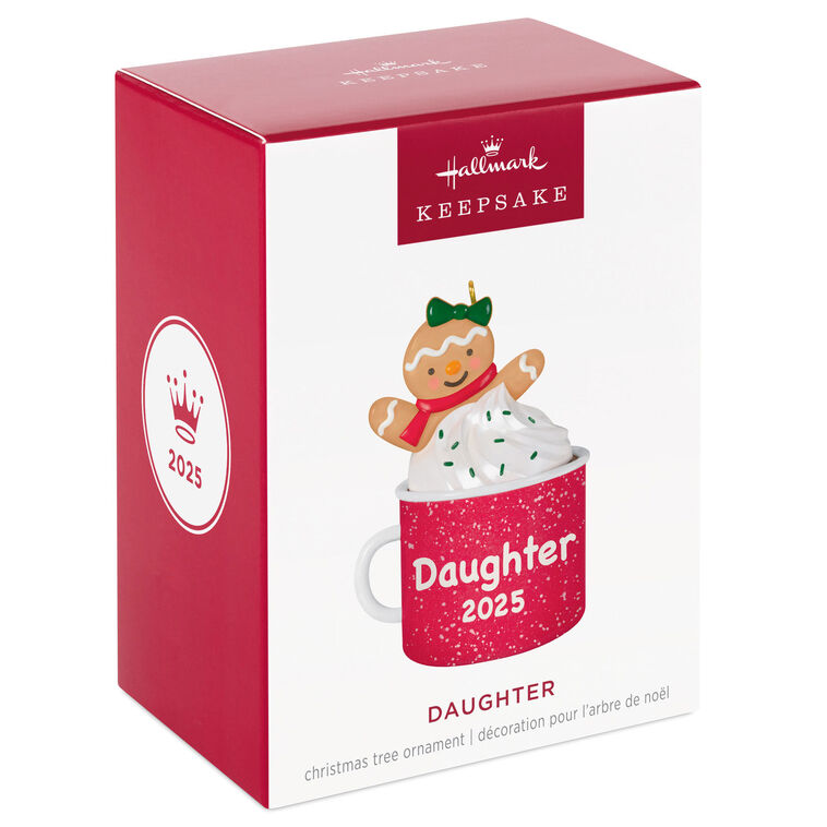Daughter Gingerbread Girl in Mug 2025 Ornament