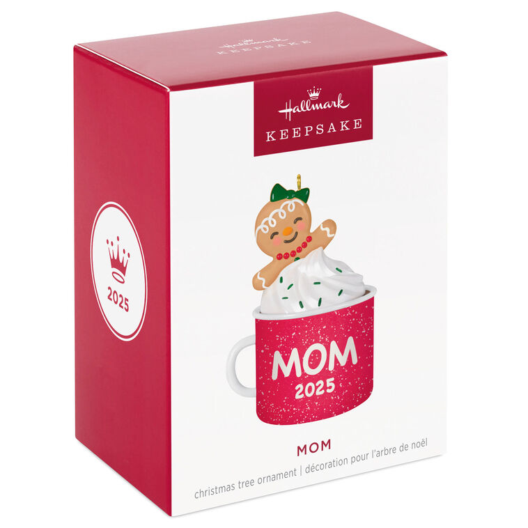 Mom Gingerbread Girl in Mug 2025 Ornament