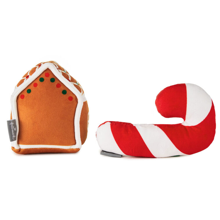 Better Together Gingerbread House and Candy Cane Magnetic Plush Pair, 5"