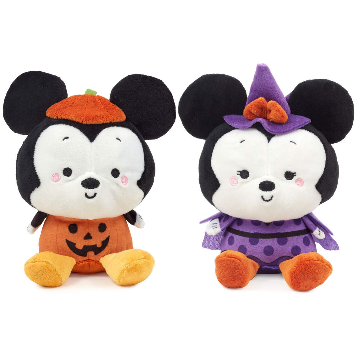 Better Together Disney Mickey Mouse and Minnie Mouse Halloween Magnetic Plush Pair