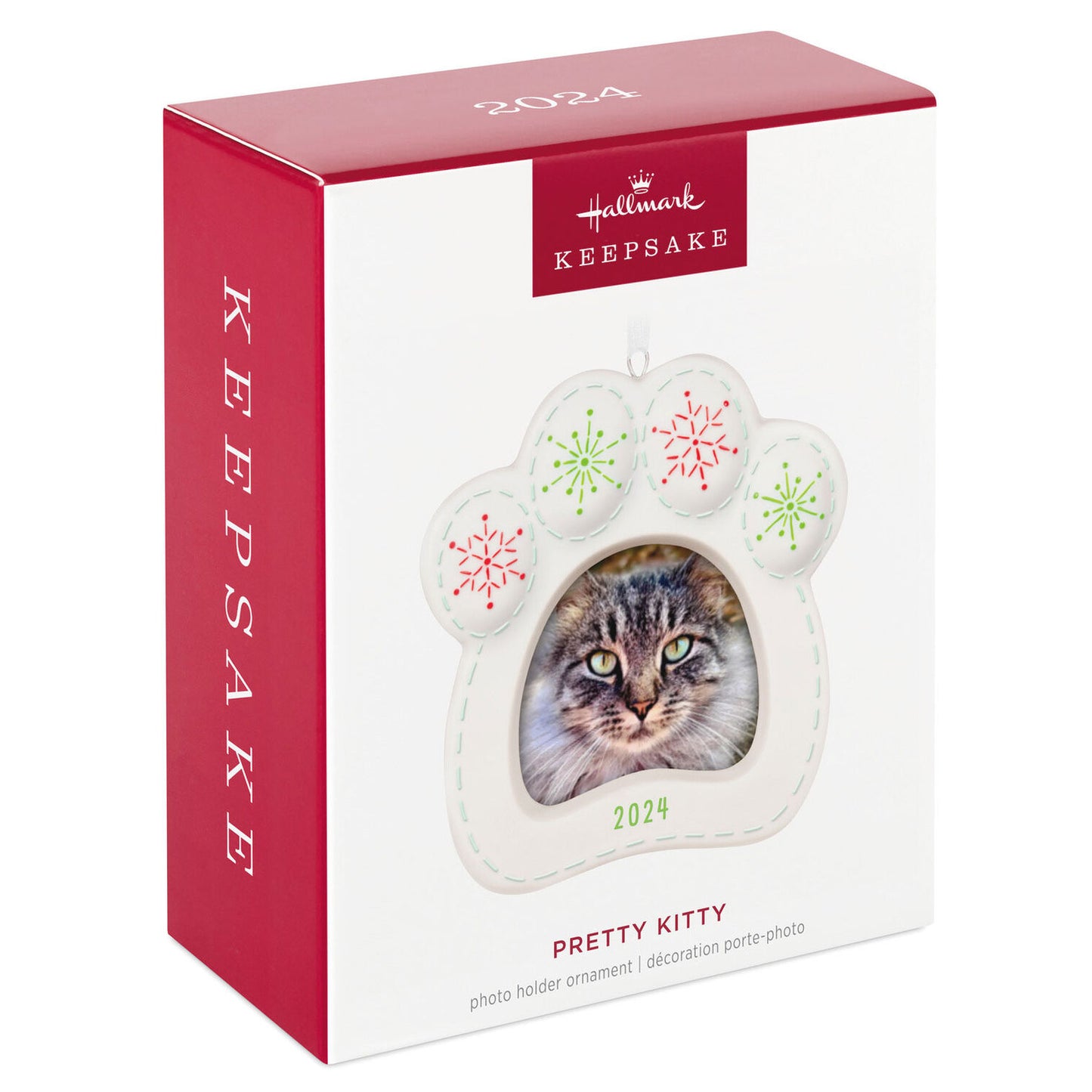 Pretty Kitty 2024 Porcelain Photo Frame Ornament