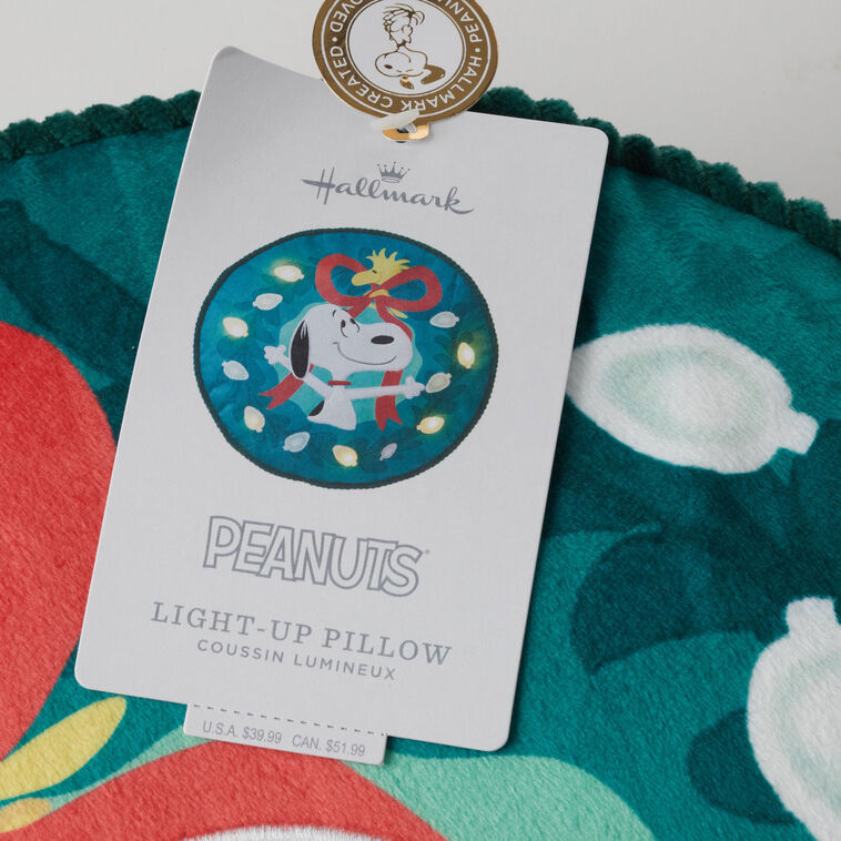 Peanuts® Snoopy Wreath Light-Up Pillow, 17""