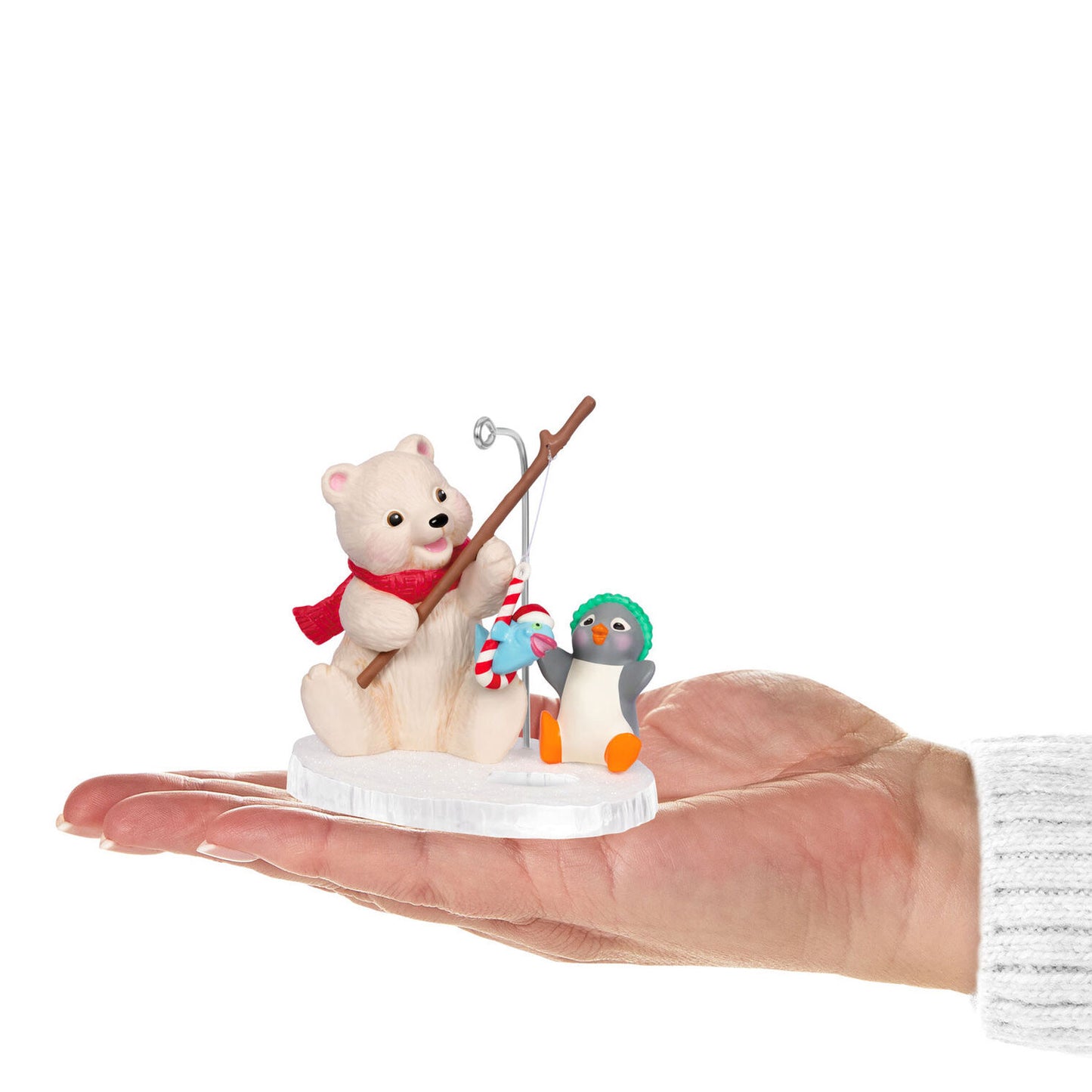 Snowball and Tuxedo Fishing Friends Ornament