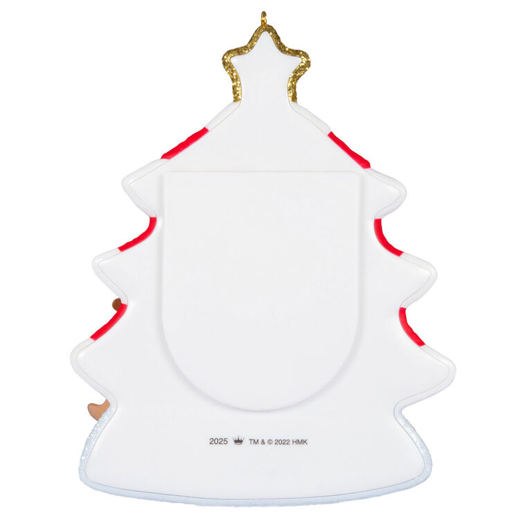 Baby's First Christmas Red and White Tree 2025 Photo Frame Ornament