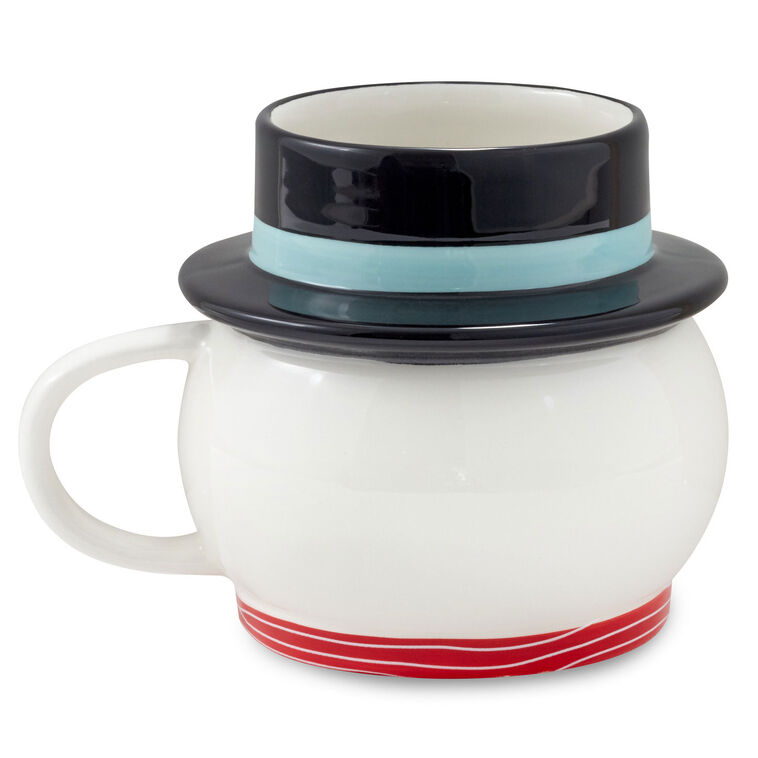 Smiling Snowman Holiday Sculpted Mug, 20.5 oz.