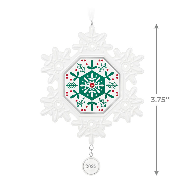 Snowflake 2025 Porcelain Ornament