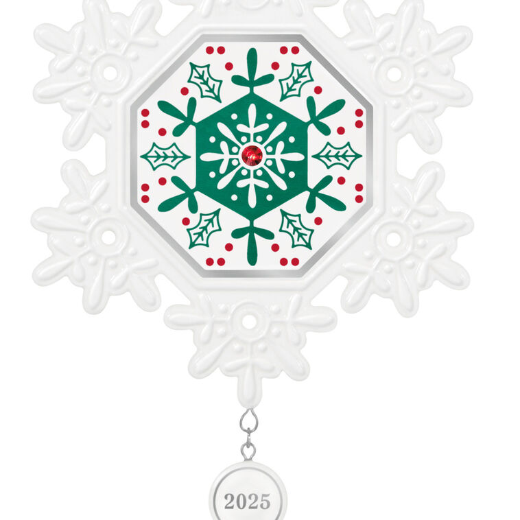 Snowflake 2025 Porcelain Ornament