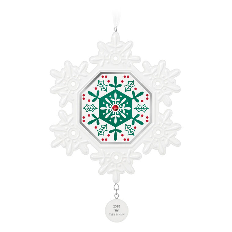 Snowflake 2025 Porcelain Ornament