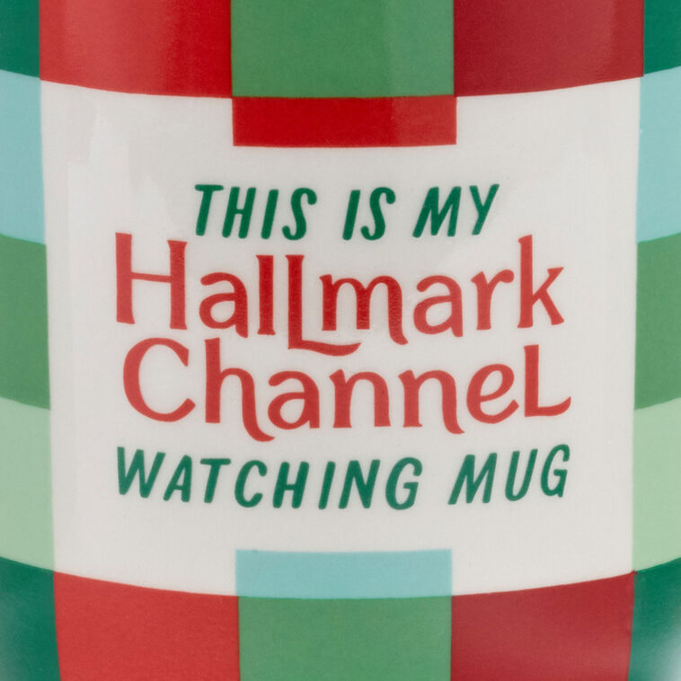 Hallmark Channel Watching Plaid Mug, 21.5 oz