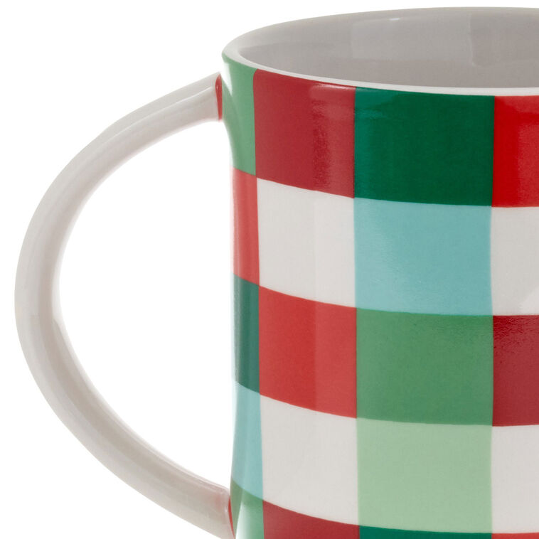 Hallmark Channel Watching Plaid Mug, 21.5 oz