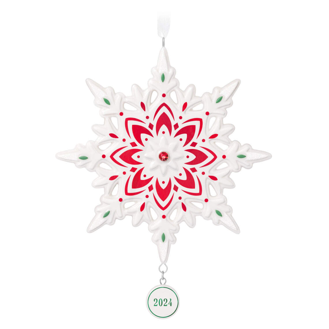 Snowflake 2024 Porcelain Ornament