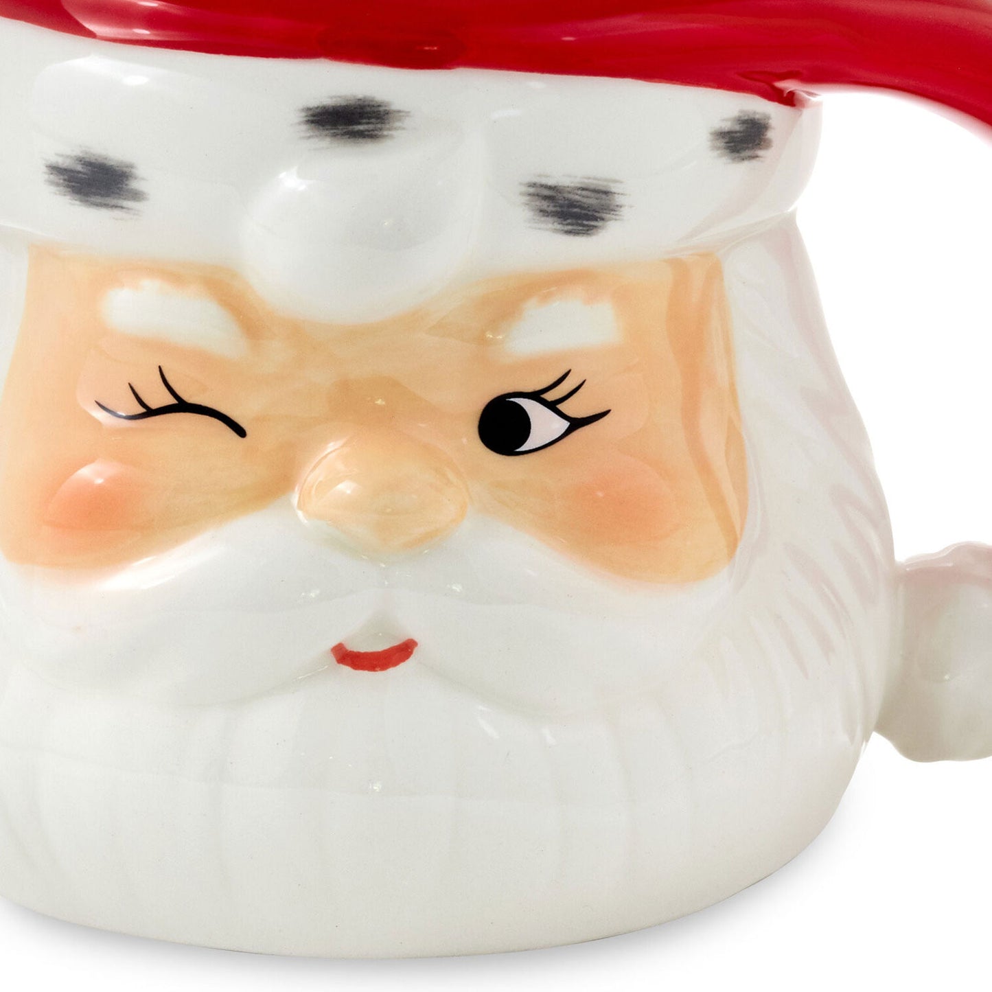 Winking Santa Holiday Sculpted Mug, 23.5 oz.