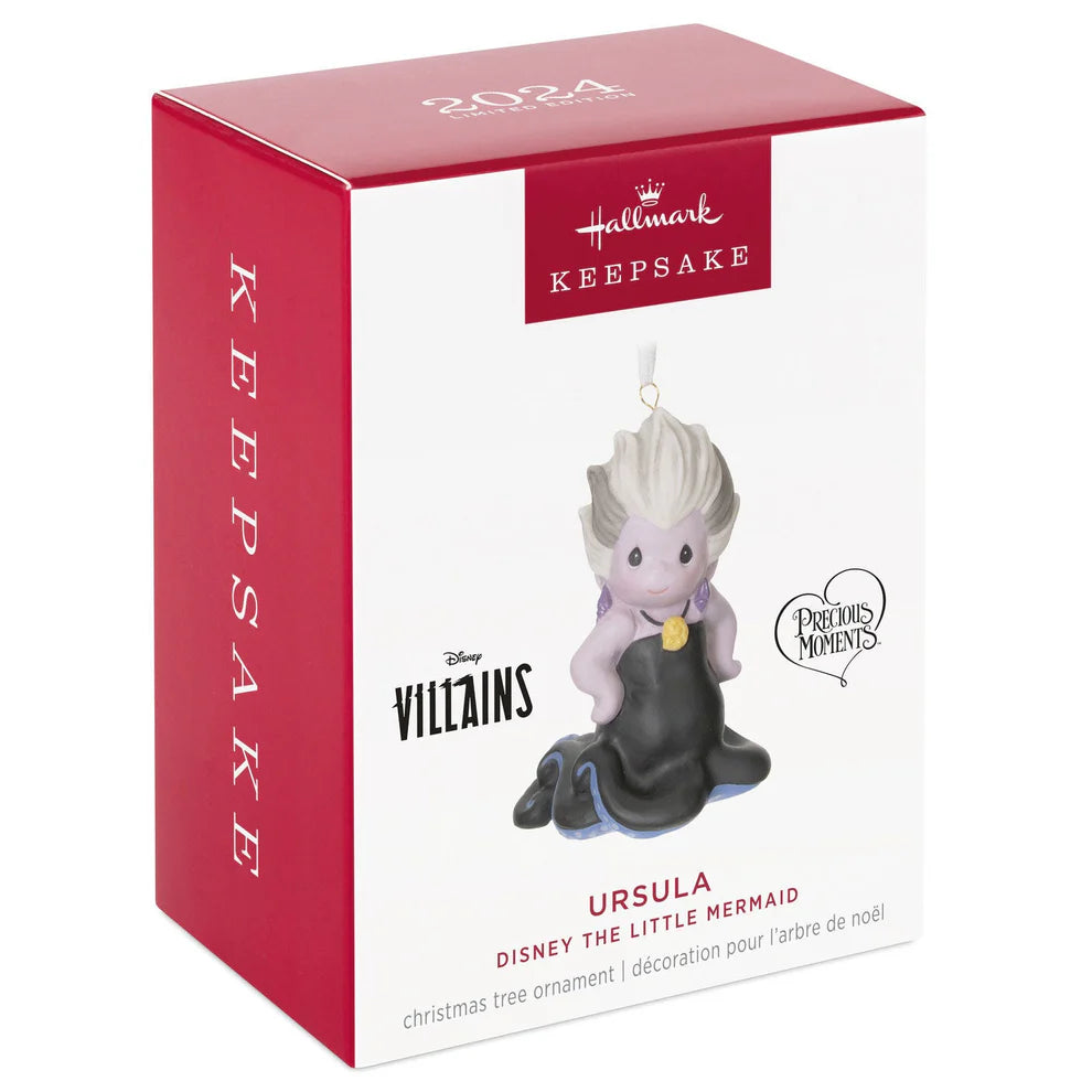 Disney Precious Moments The Little Mermaid Ursula Porcelain 2024 Keepsake Ornament