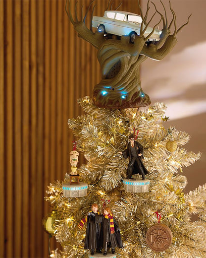 Harry Potter and the Chamber of Secrets Collection Flying Ford Anglia in the Whomping Willow Tree Topper