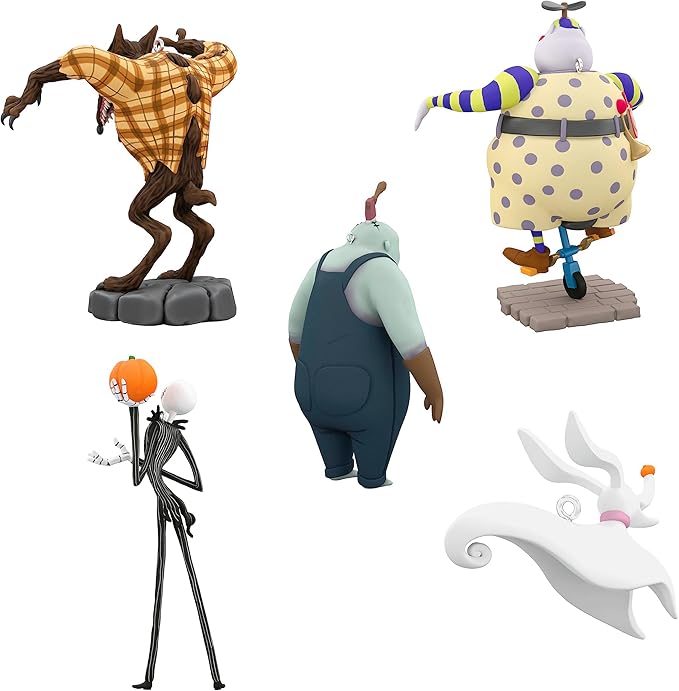 Hallmark Keepsake Halloween Ornament 2023, Disney Tim Burton's The Nightmare Before Christmas Citizens of Halloween Town, Set of 5