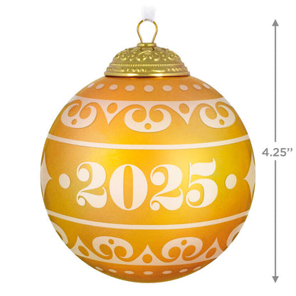 Christmas Commemorative 2025 Ball Glass Ornament