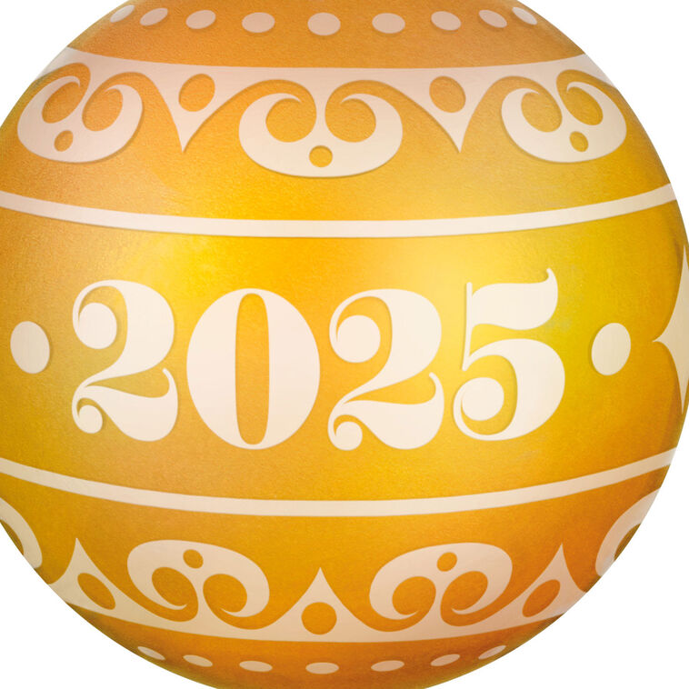 Christmas Commemorative 2025 Ball Glass Ornament