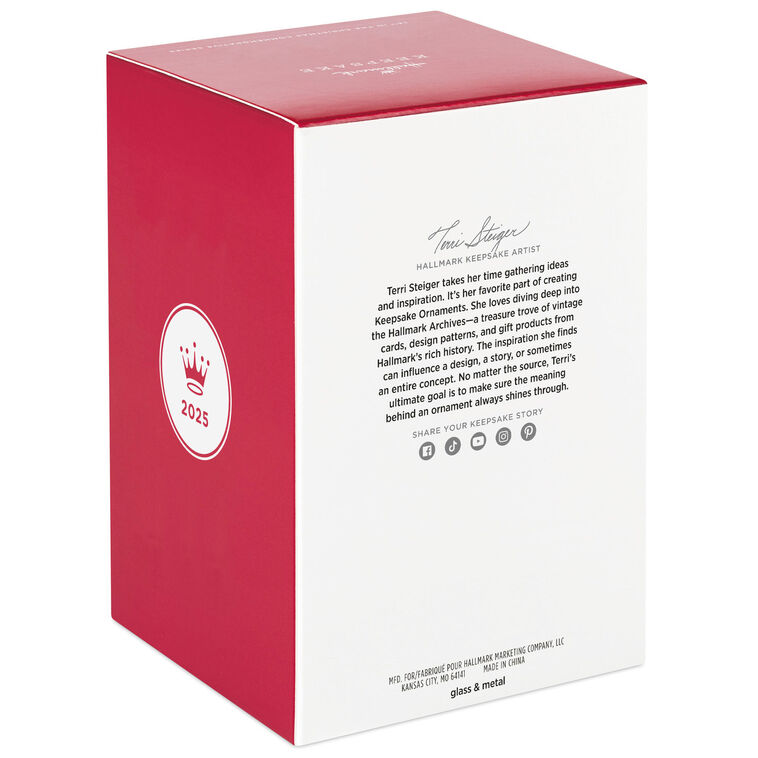 Christmas Commemorative 2025 Ball Glass Ornament