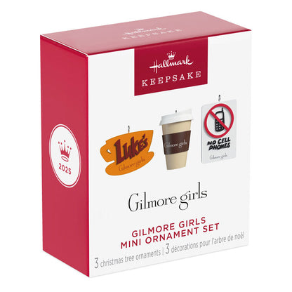 Mini Gilmore Girls Ornaments, Set of 3
