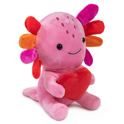 Axolotl With Heart Plush, 7.75