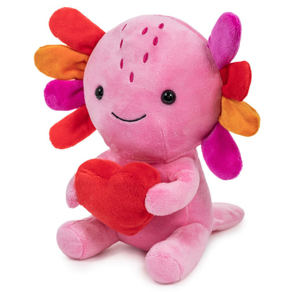 Axolotl With Heart Plush, 7.75