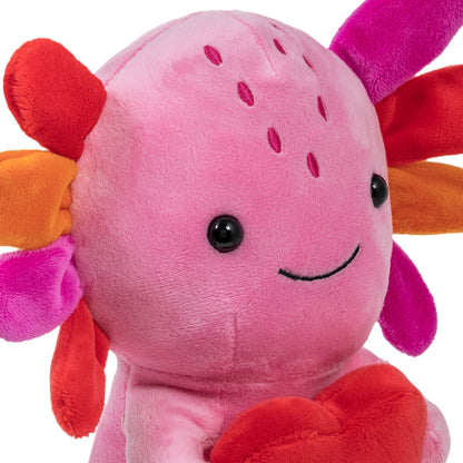 Axolotl With Heart Plush, 7.75