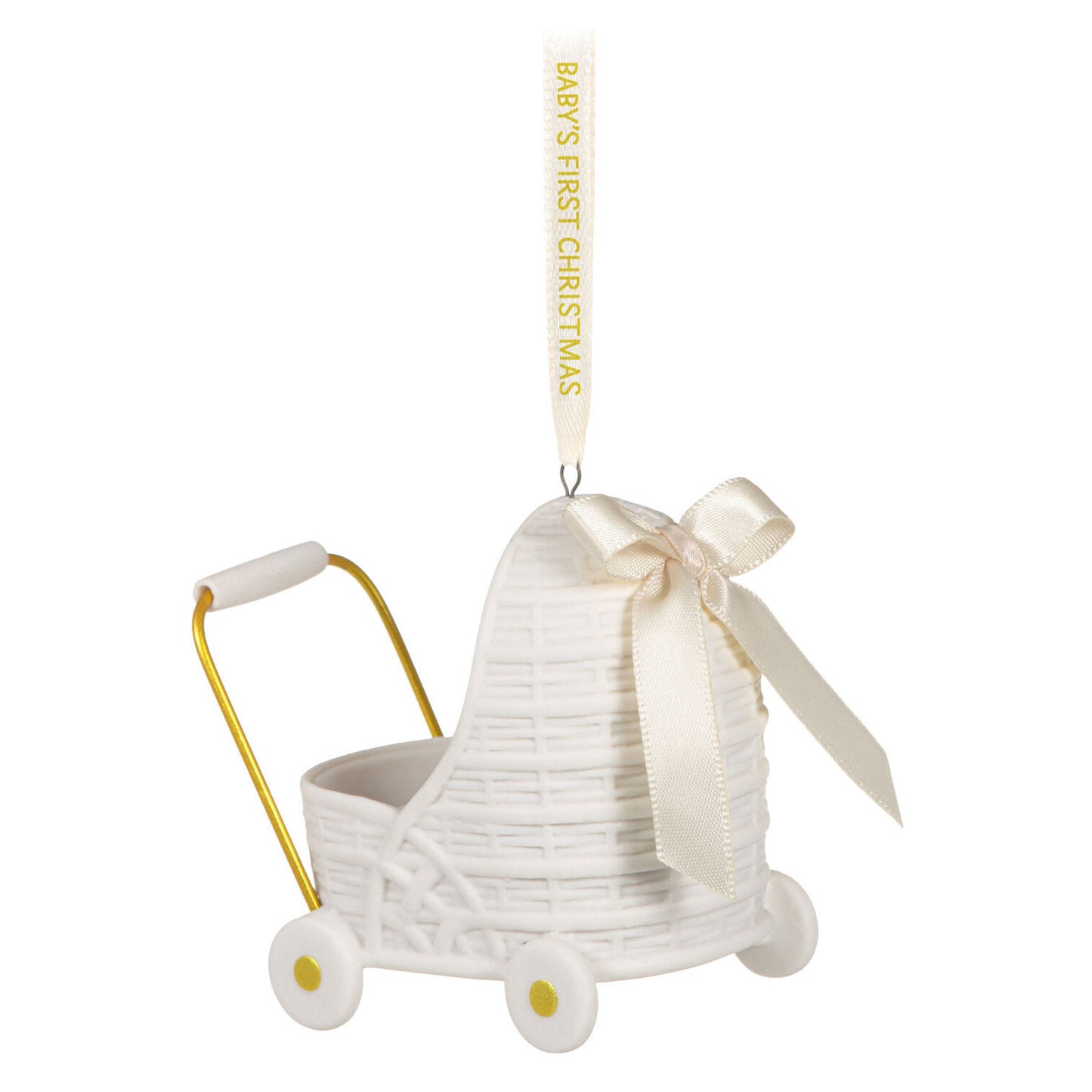 Baby's First Christmas Pram 2024 Porcelain Ornament