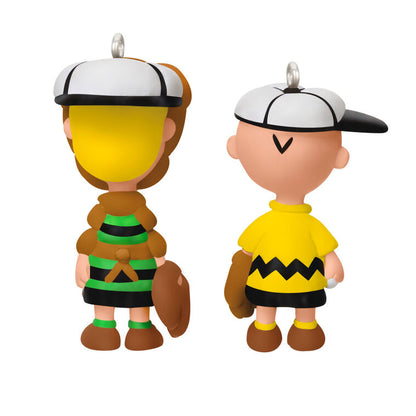 Mini The Peanuts® Gang Playing Catch Ornaments, Set of 2
