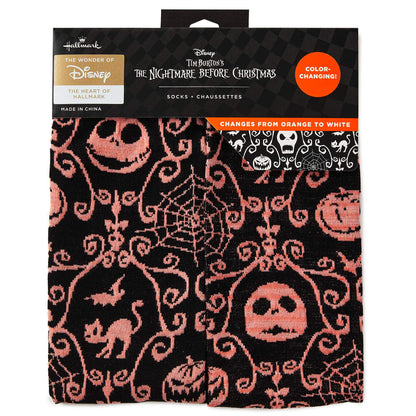 Disney Tim Burton's The Nightmare Before Christmas Color-Changing Novelty Crew Socks