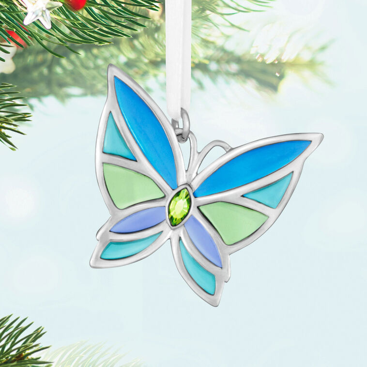 Mini Bitty Bright Butterfly Metal Ornament, 1.25"