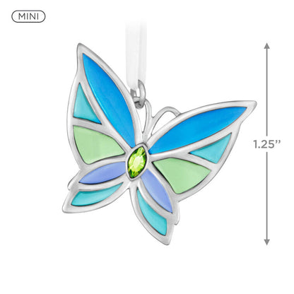 Mini Bitty Bright Butterfly Metal Ornament, 1.25"