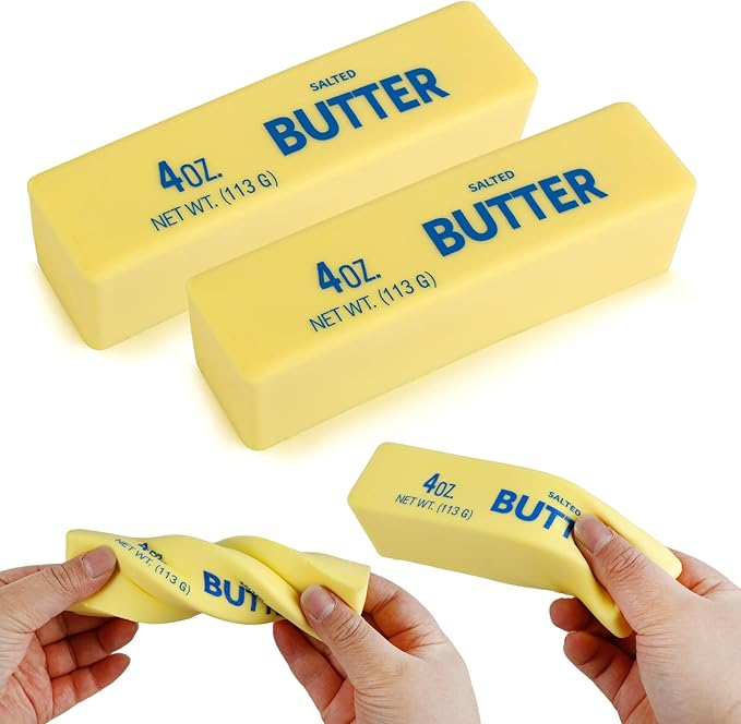 Butter Squishy 5' - Slow Rising Fidget Toys, Novelty Stress Relief Butter Squeeze Toy for Adults & Kids, Party Favors Gift Sensory Toy