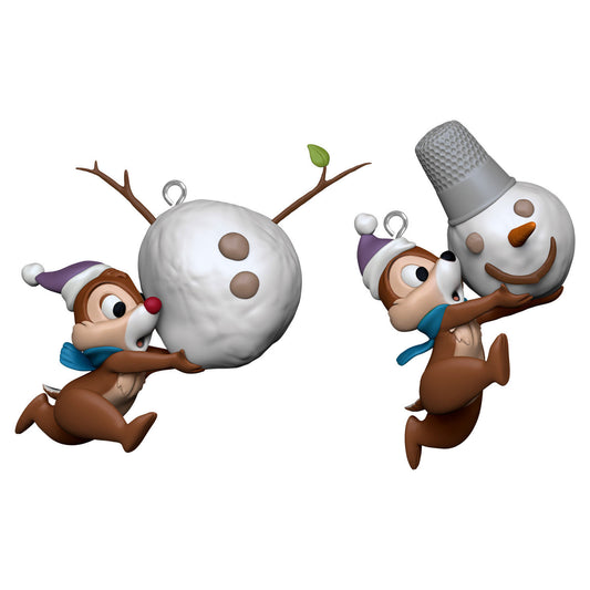 Disney Chip and Dale Up to Snow Good Ornaments