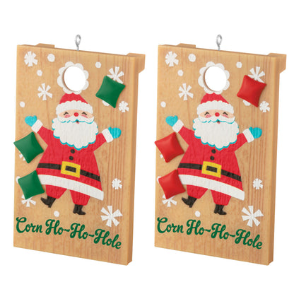 Corn Ho-Ho-Hole Ornaments, Set of 2
