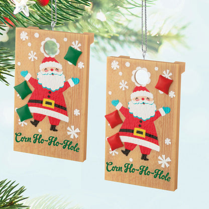 Corn Ho-Ho-Hole Ornaments, Set of 2