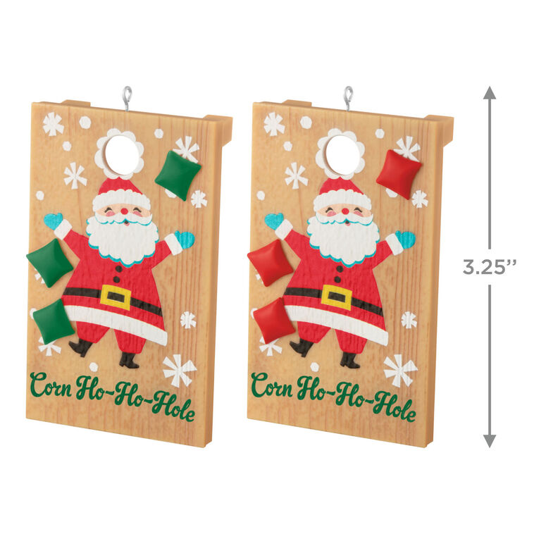 Corn Ho-Ho-Hole Ornaments, Set of 2