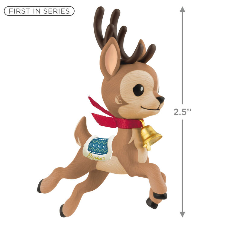 Eight Tiny Reindeer Dasher Ornament