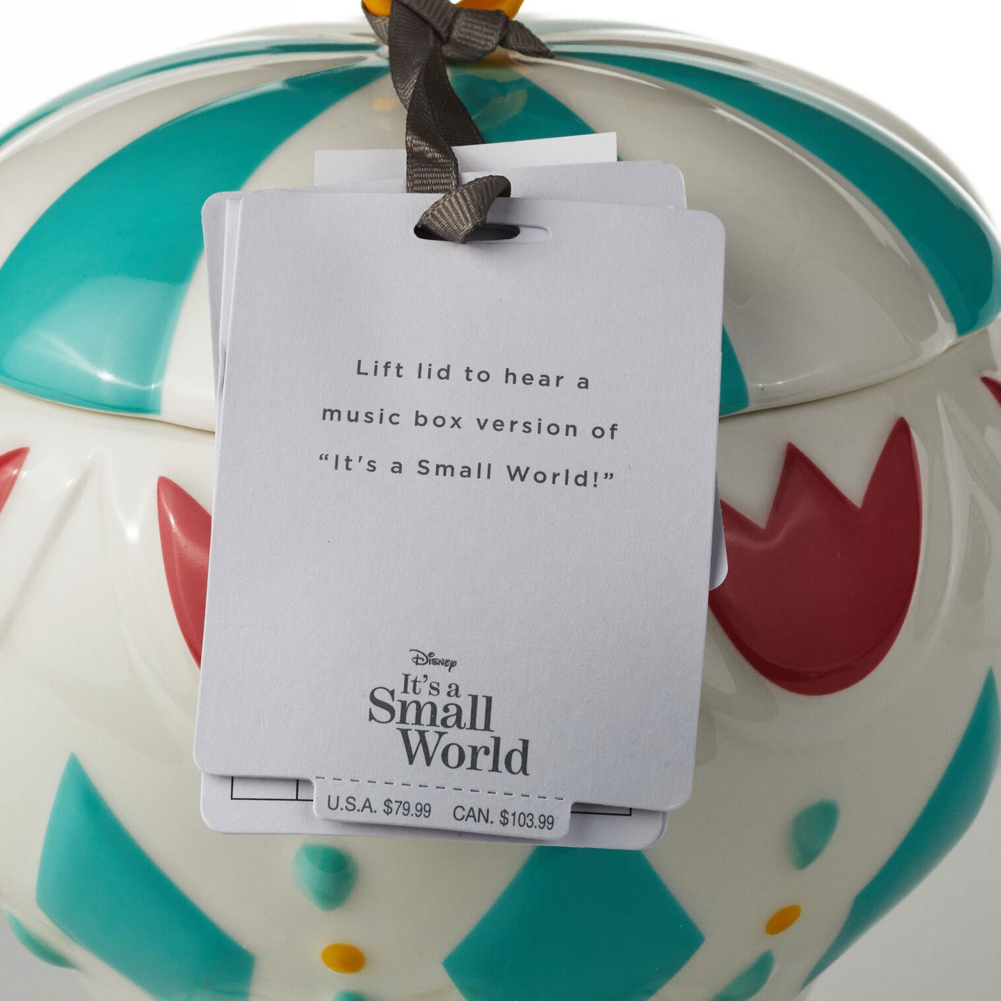 Disney It's a Small World Hot Air Balloon Cookie Jar With Sound