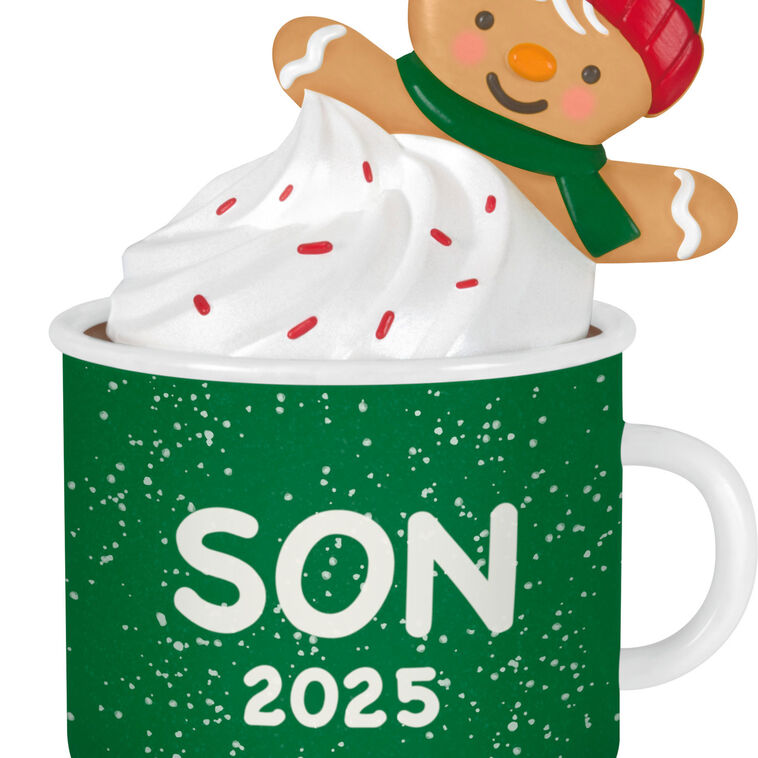 Son Gingerbread Boy in Mug 2025 Ornament